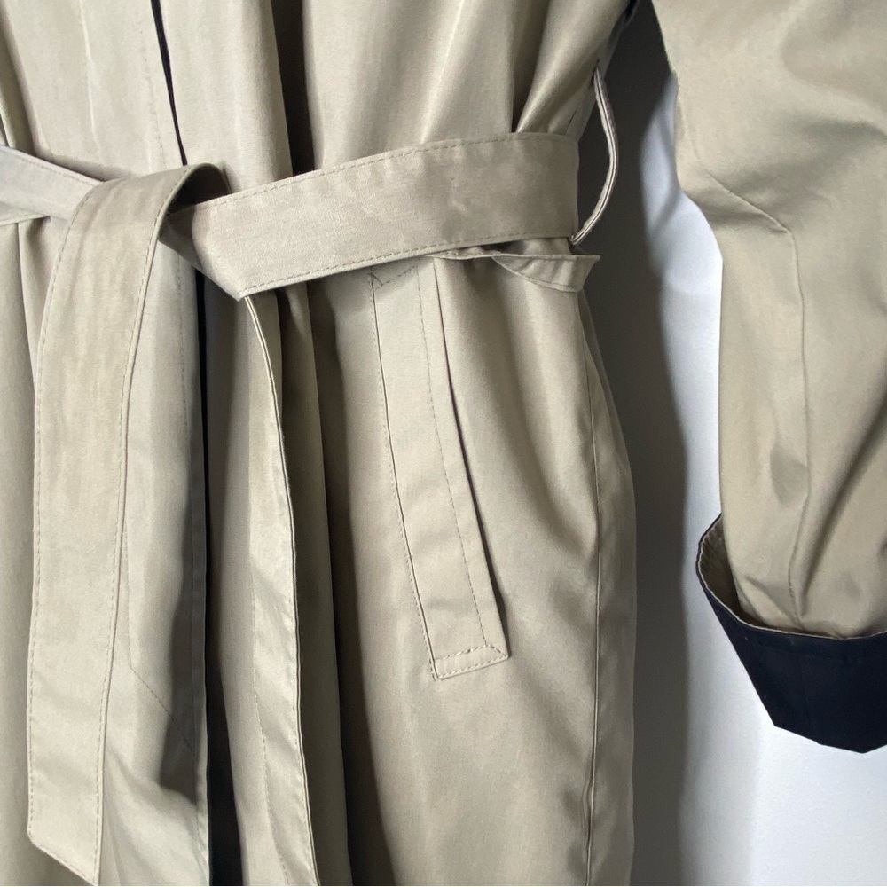 London Fog Vintage Classic Cream Tan Trench Coat - Picture 3 of 16